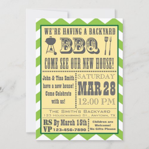 Barbecue Housewarming Invitation
