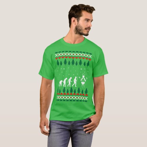 Barbecue Human Evolution Christmas Ugly Sweater