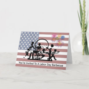 Barbecue Invitation Card for Labor Day