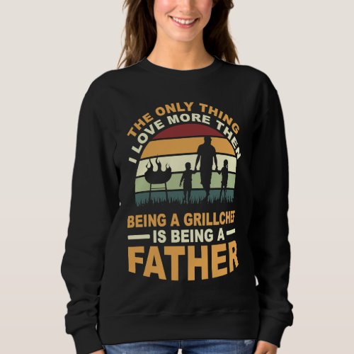 Barbecue master father barbecue apron grilling dad sweatshirt
