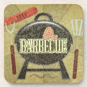 Barbecue Menu Beverage Coaster
