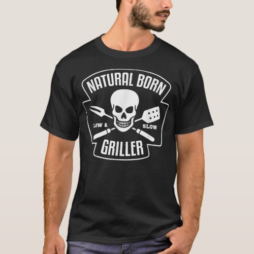 Barbecue Natural Born Grill Master Griller BBQ Gif T_Shirt