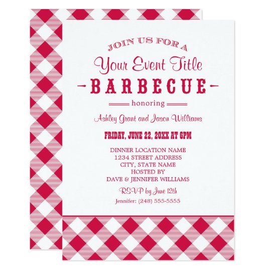 Barbecue Party Invitation Casual BBQ