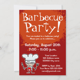 Barbecue party invitations BBQ invites