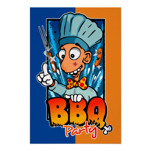 Barbecue party poster