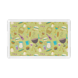 Barbecue Pattern Acrylic Tray
