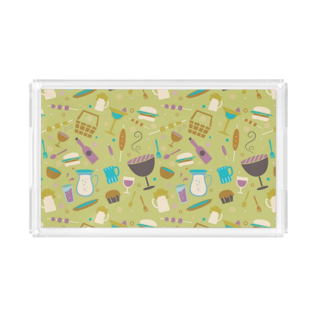 Barbecue Pattern Acrylic Tray (Front)