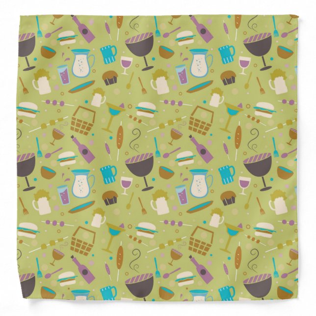 Barbecue Pattern Bandana (Front)