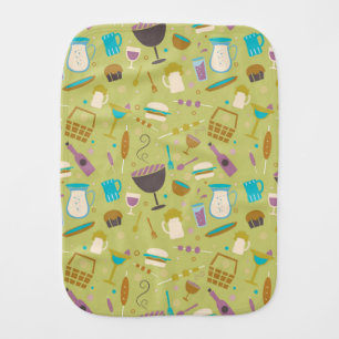 Barbecue Pattern Burp Cloth