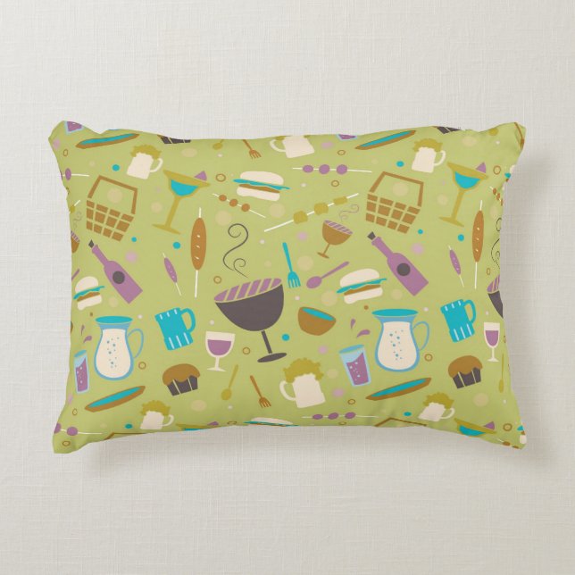 Barbecue Pattern Decorative Pillow (Front)