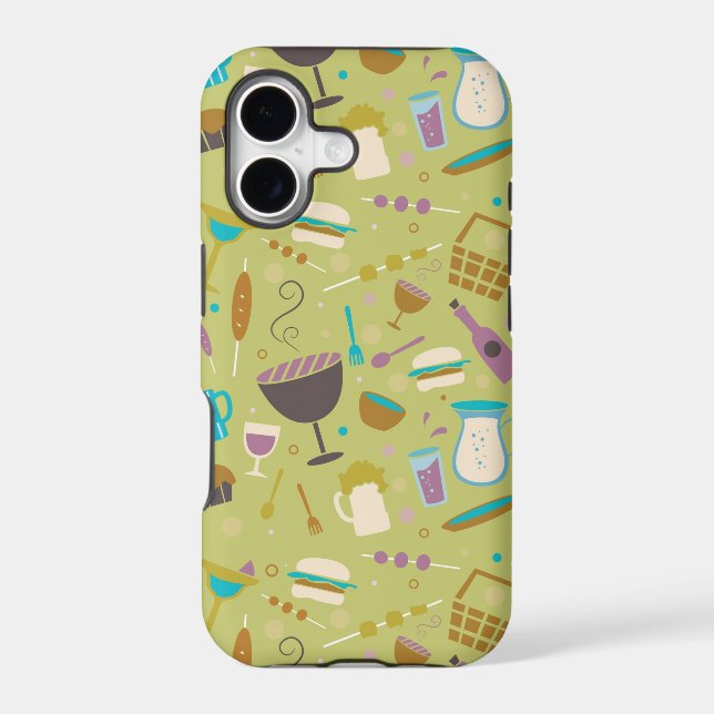 Barbecue Pattern Iphone Case (Back)