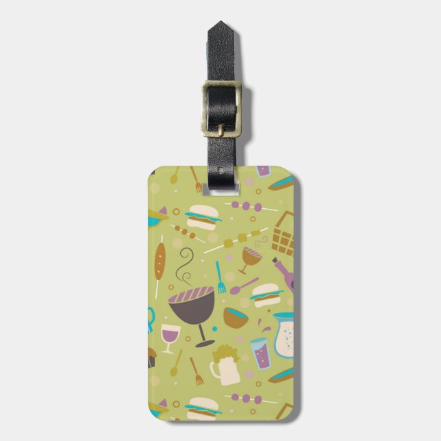 Barbecue Pattern Luggage Tag (Front Vertical)