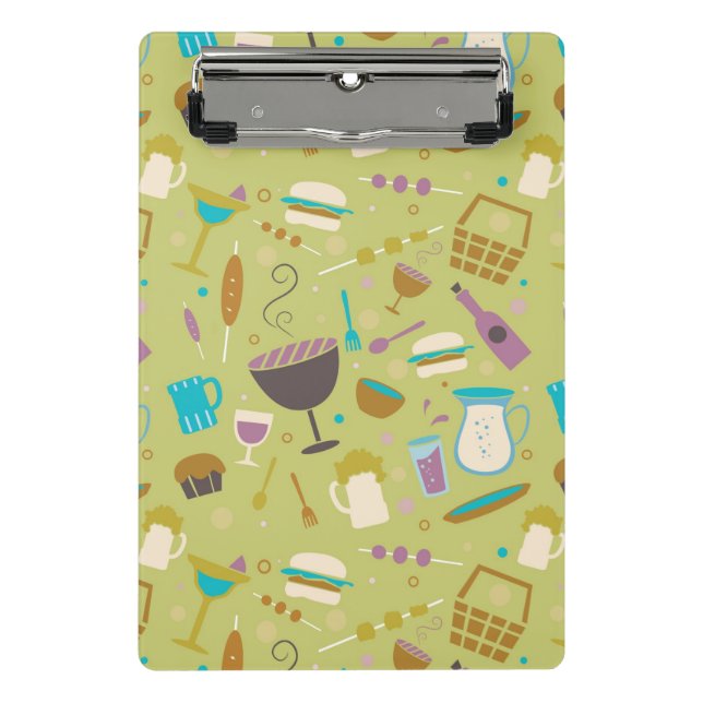 Barbecue Pattern Mini Clipboard (Front)