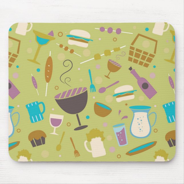 Barbecue Pattern Mouse Pad (Front)