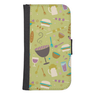 Barbecue Pattern Galaxy S4 Wallet Case