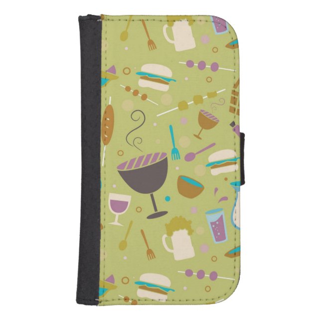 Barbecue Pattern Samsung Galaxy Wallet Case (Front)