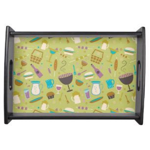 Barbecue Pattern Serving Tray