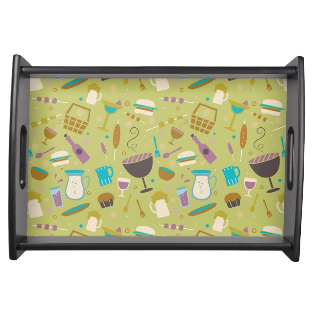 Barbecue Pattern Serving Tray (Front)