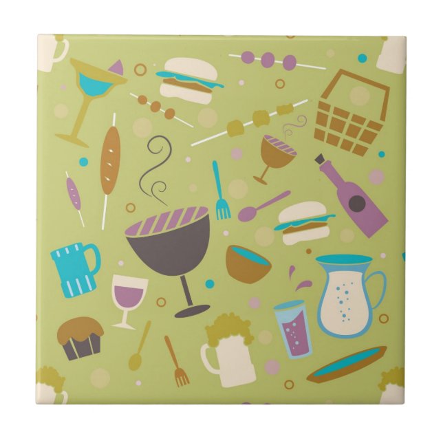 Barbecue Pattern Tile (Front)