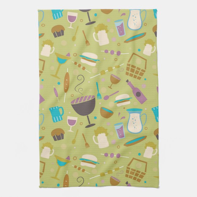 Barbecue Pattern Towel (Vertical)