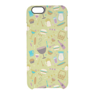 Barbecue Pattern Clear iPhone 6/6S Case
