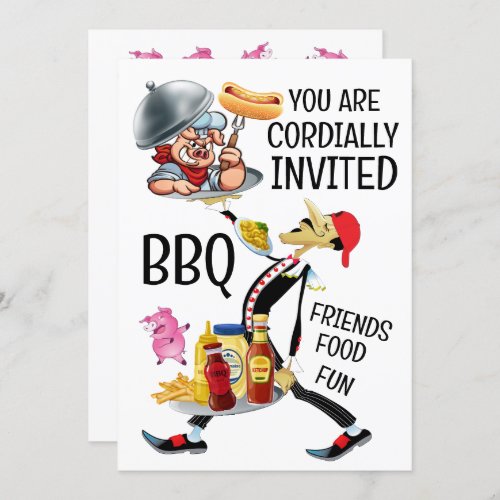 Barbecue  Pig Pickin Invitation