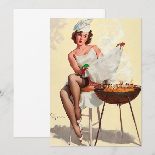 Barbecue Pin-Up Girl (Front/Back)