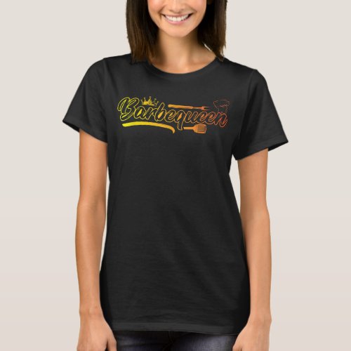 Barbecue Queen Grill Girl Female Griller Pitmaster T_Shirt