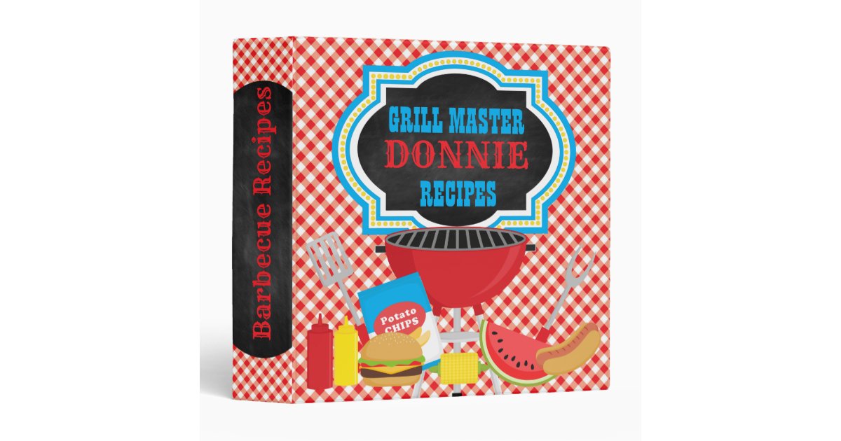 Barbecue Recipe Binder Zazzle