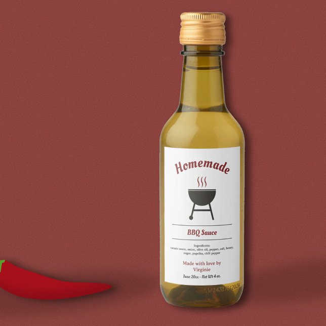 Barbecue Sauce BBQ Bottle Label Sticker (Barbecue Sauce BBQ Bottle Label Sticker)
