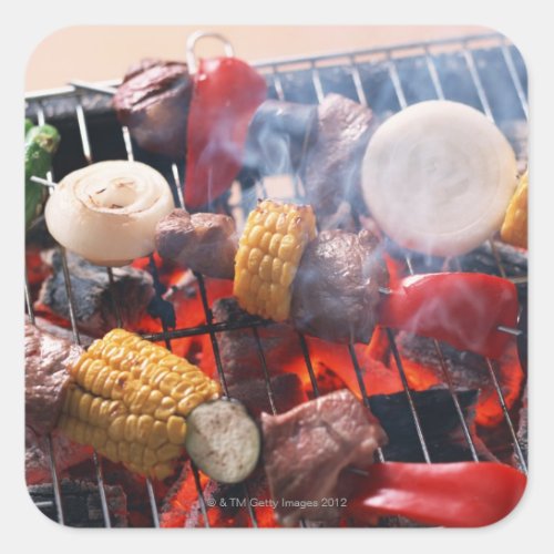 Barbecue Square Sticker