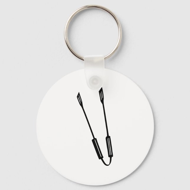 Barbecue tongs keychain (Front)