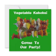 Barbecue Vegetable Kabobs Party Invitation invitation