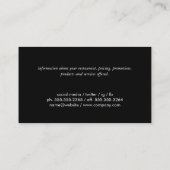 Barbecue Wood | Grill Master | Executive Chef Business Card (Back)