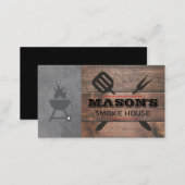 Barbecue Wood | Grill Master | Executive Chef Business Card (Front/Back)