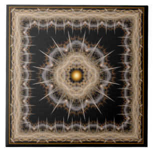 Barbed fantasy star pattern ceramic tile