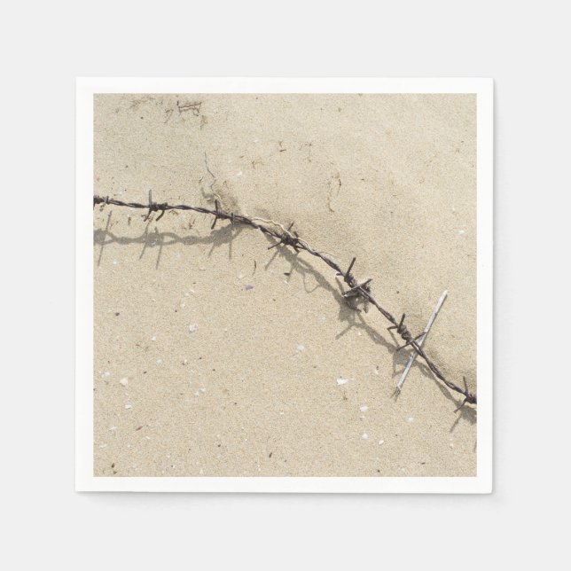 Barbed wire and sand paper napkins (Front)