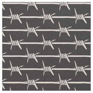 Barbed wire black  fabric