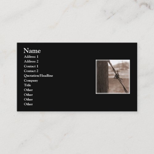 Barbed wire business card