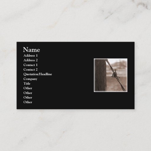 Customizable Barbed wire business card