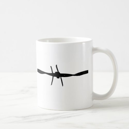 barbed wire coffee mug