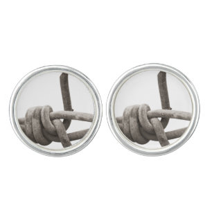 Barbed wire cufflinks