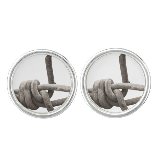 Barbed wire cufflinks (Front)