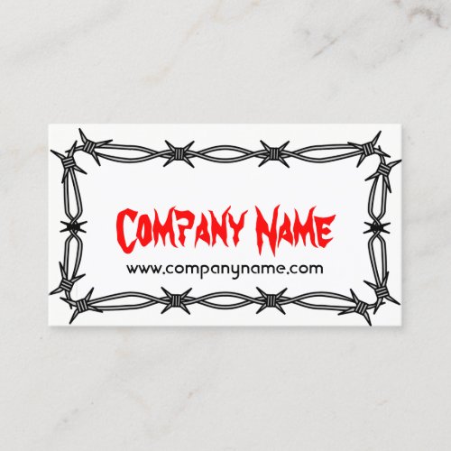 Barbed Wire Double Sided Business Card Template