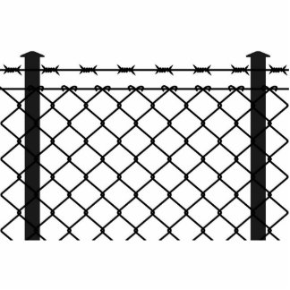 Barbed Wire Fence Silhouette Cutout