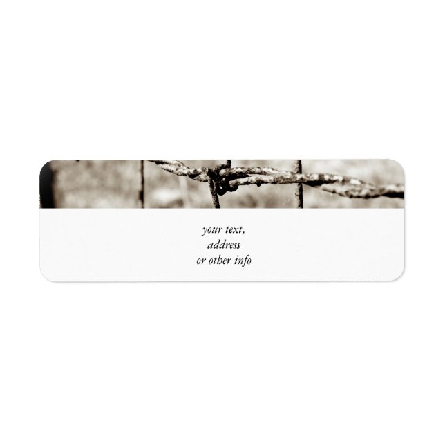Barbed Wire Fencing (Sepia) Label (Front)