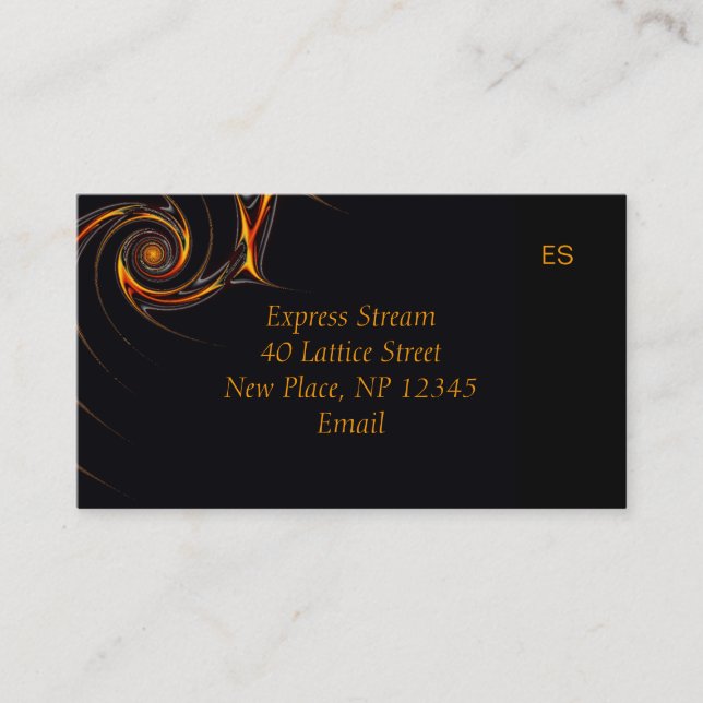 Barbed Wire Fractal Business Card (Front)