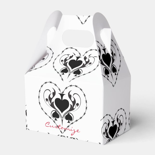 Barbed Wire Heart Black Spades Thunder_Cove  Favor Boxes (Front Side)