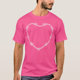 Barbed Wire Heart Grung Punk Aesthetics Subtle Art T-Shirt