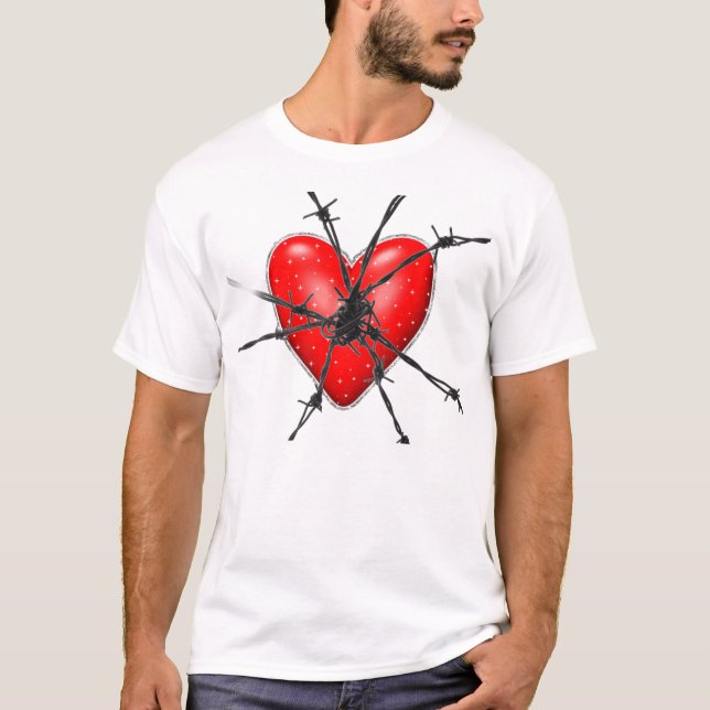 barbed wire heart T-Shirt (Front)